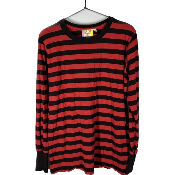 Big Bud Press Other - Big Bud Red Black Striped Long Sleeve Shirt size M